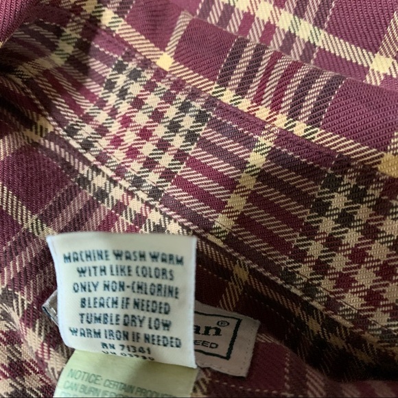L.L. Bean Plaid Button Front Shirt - Picture 8 of 8